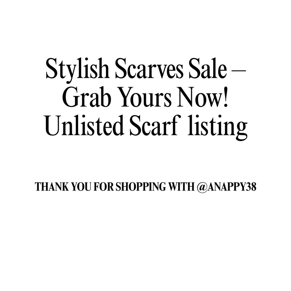 Unlisted scarf listing 4/7/26 live show
